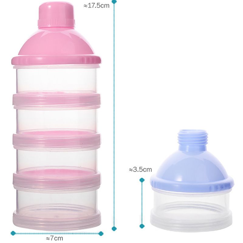 4 Grade Portátil Caixa de Leite em Pó Recipiente Toddle Bebê Lanches Caixa de Armazenamento de Alimentos Dispensador de Fórmula Garrafas de Leite em Pó_voghion.com
