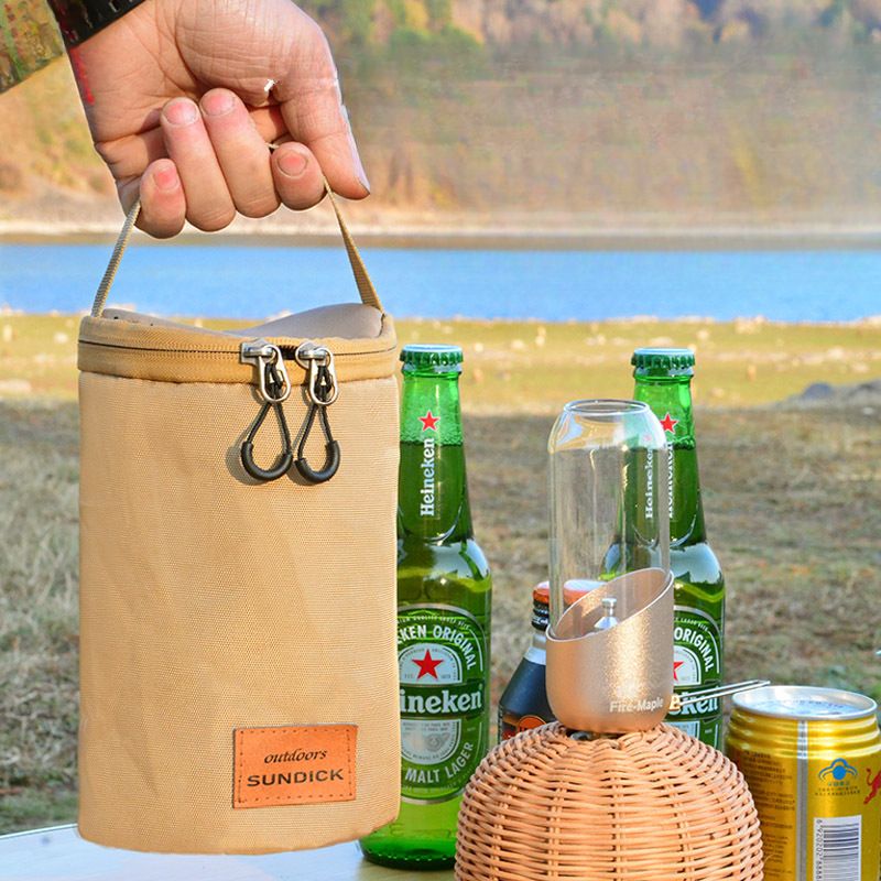 Outdoor Round Barrel G2 High Mountain Flat Canister Protective Cover Camping Gas Lantern Portable Storage Bag_voghion.com
