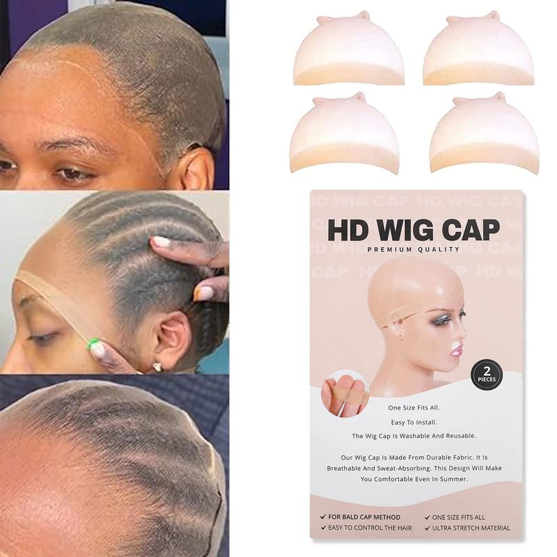 prodotti caldi cuffia per parrucca HD calze trasparenti ad alta definizione cuffia a rete calzini copricapo parrucca retina per capelli 2 PZ_voghion.com