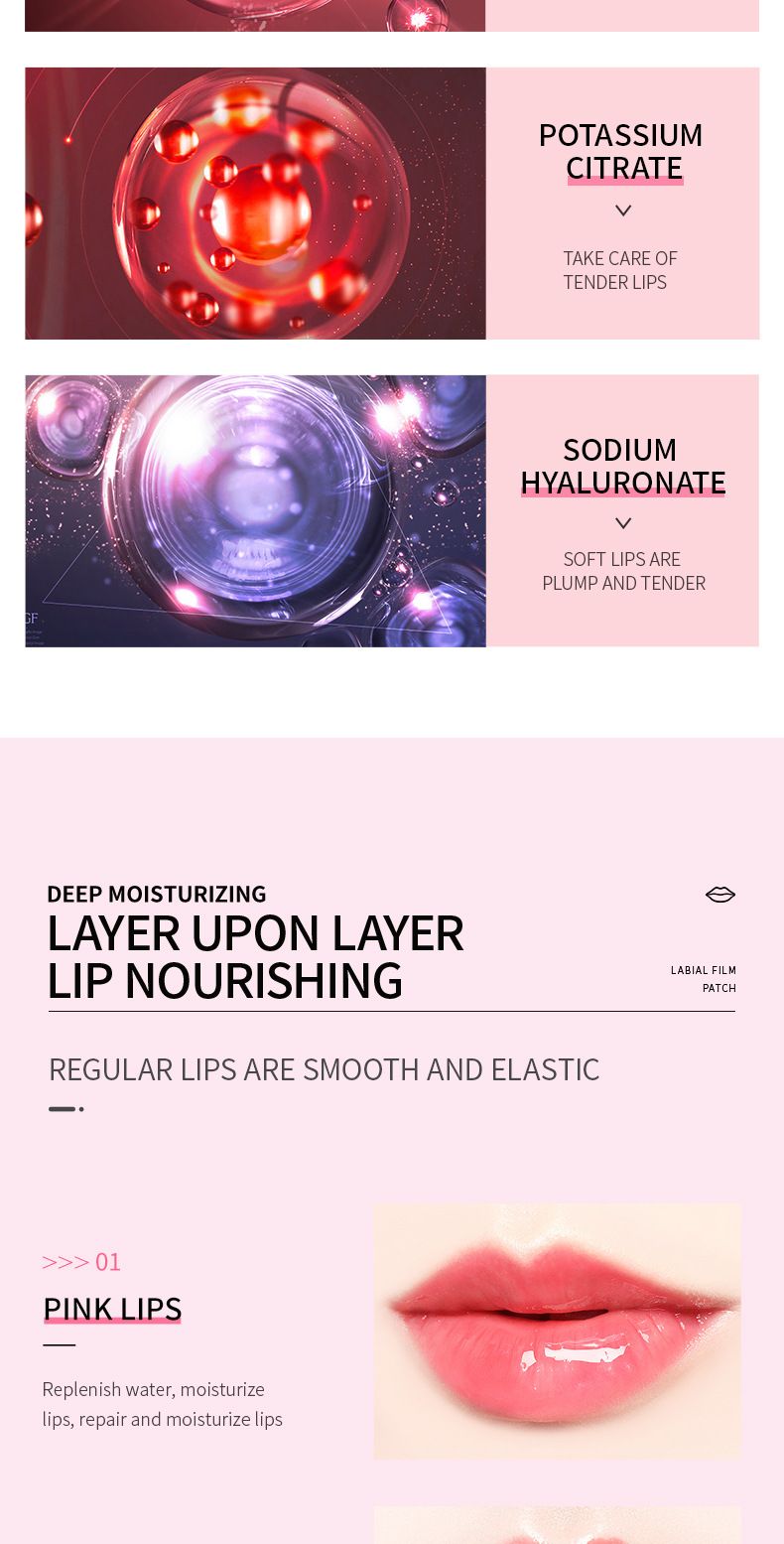 Boxed 8g X 20 Slices Fruit Strawberry Moisturizing Care Hydrating Lip Mask_voghion.com