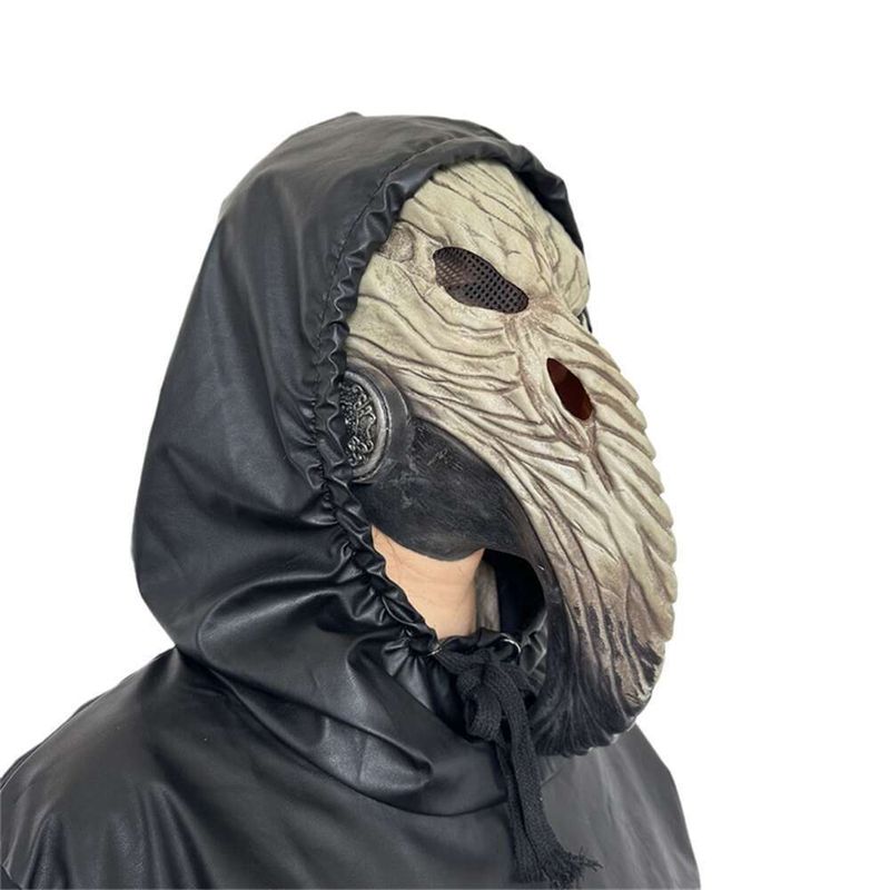 Party Masks Plague Doctor Bird Beak Mask Latex Head Cover Crow Mask Halloween Party Face Makeup Performance Props New_voghion.com
