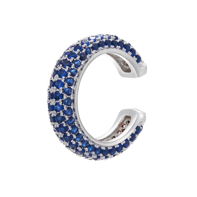 Damenschmuck Perlenschnalle Schmuck Mikro eingelegter farbiger Diamant Ohrknochenclip Farbiges Zirkonium Einfache Ohrclip-Ohrringe Kupfer K vergoldet_voghion.com