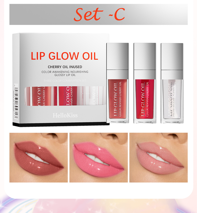 Makeup Hellokiss Lip Balm Set 3in1 Idratante Lip Gloss Specchio Lip Gloss Trasparente Lip Gloss_voghion.com