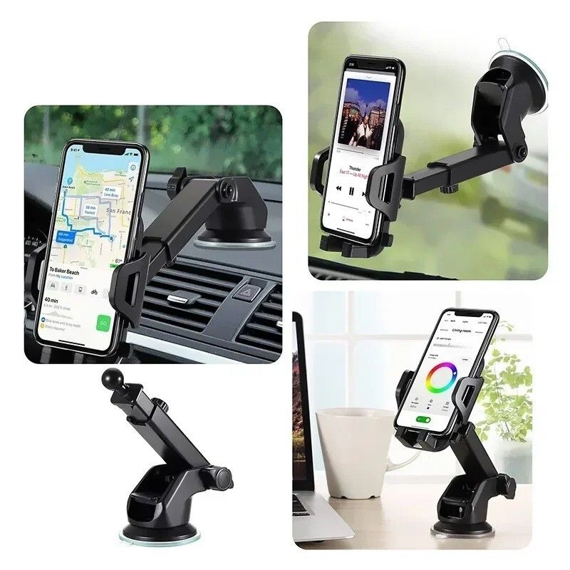 Universal Car Mobile Phone Holder 360° Windscreen Dashboard GPS Stand Cradle UK_voghion.com