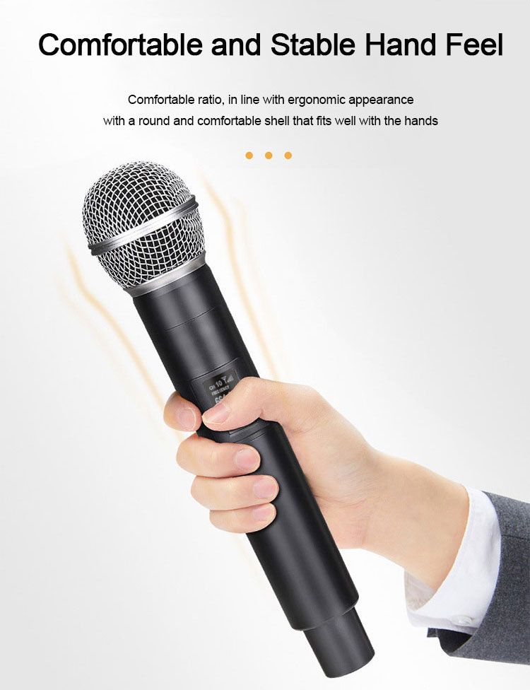 Drahtloser Karaoke-Dual-Handheld-Dynamikmikrofon-Professioneller Mi-Churh-Systemverstärker für Hochzeitsparty-Rede_voghion.com