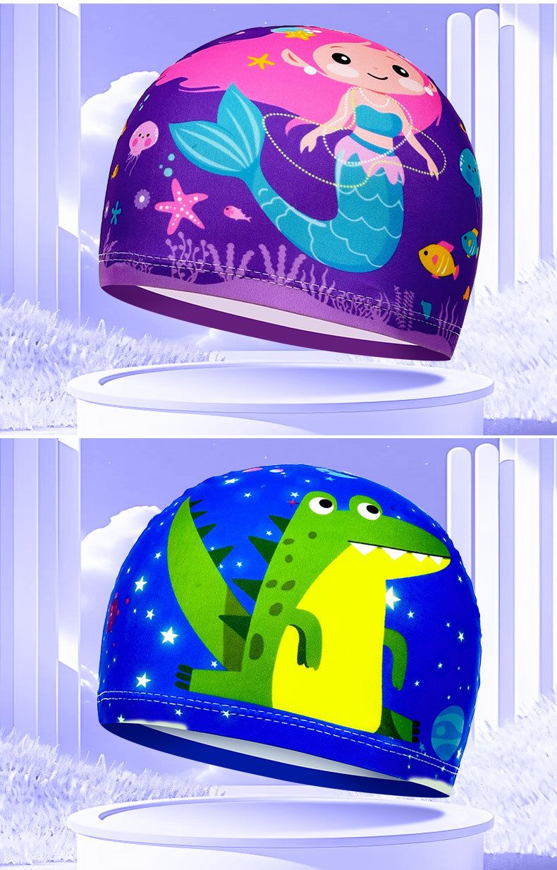 Children's Swim Cute Cartoon Print High Elastic Breathable Comfortable Adorable Fabric Fashionable Elementary School_voghion.com