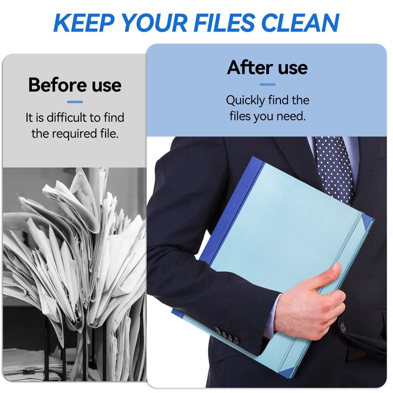 In Case I Go Missing Binder - Manila Pocket Organizer Folder With Stickers, A4 Size, 3 Colors (Blue, Pink, Khaki), Perfect For Travel, School & Gifts_voghion.com