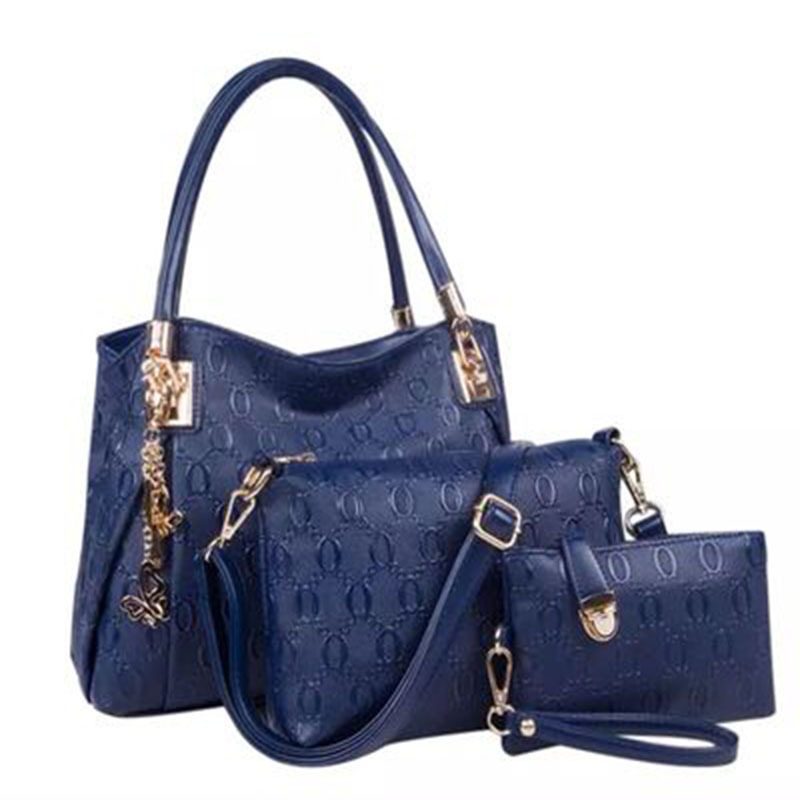 Borsa a tracolla singola, set da tre pezzi per madre e figlia, in rilievo, nuova moda 2023 da donna_voghion.com