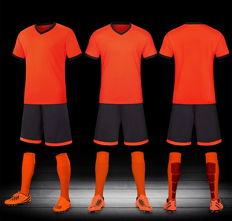 Herrenbekleidung auf Lager kurzärmelige Fußball-Trainingsuniformen für Kinder, Studenten, Schulmannschafts-Fußballspieluniformen, Sommeruniformen für Erwachsene_voghion.com