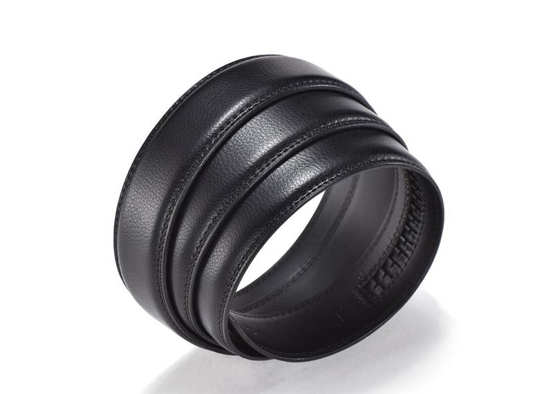 HOT HIDUP Hochwertiger Echtleder-Automatikgürtel für Herren in Blau, nur Riemen ohne Schnalle, 3,5 cm breit_voghion.com