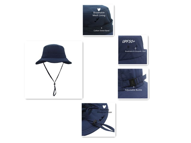 Cappello da pescatore da donna alla moda Connectyle, regolabile, traspirante, antivento, ad asciugatura rapida, protezione UV, tesa larga, per sole, all'aperto, tutti i giorni_voghion.com