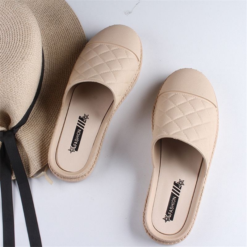 Damskie buty w nowym stylu online gwiazdy półpantofle domowe wypoczynek wodoodporne antypoślizgowe płaskie sandały_voghion.com