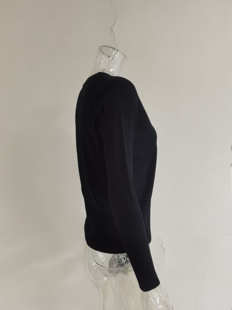 Oversize-Strickjacke mit V-Ausschnitt für Damen – Weicher Pullover aus Wollmischung mit offener Vorderseite für Herbst und Winter_voghion.com