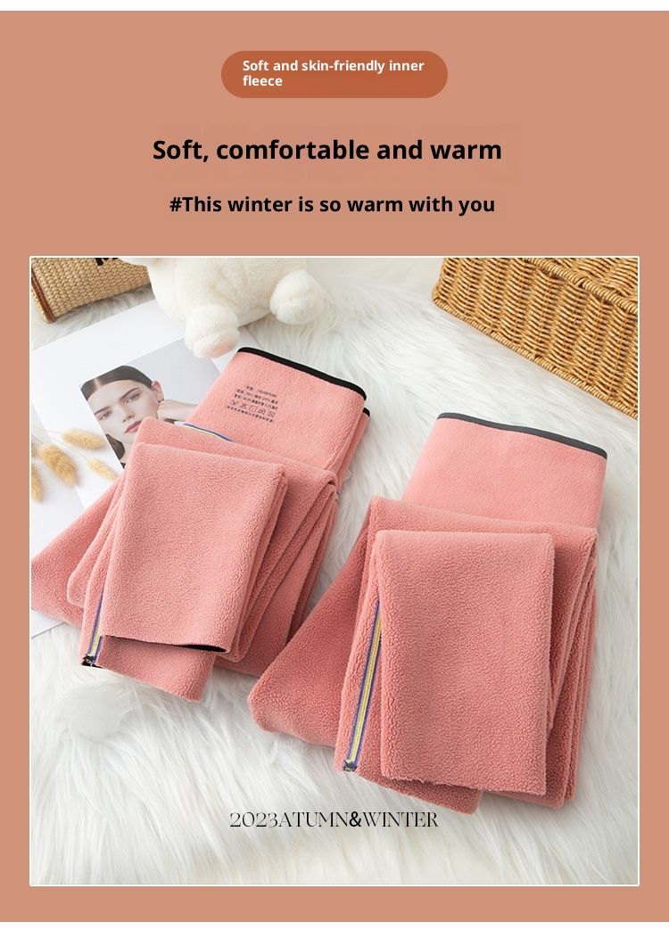 Pantaloni RenMou Grey Shark da donna, leggings a vita alta foderati in pile per autunno e inverno, che sollevano i glutei e controllano la pancia._voghion.com