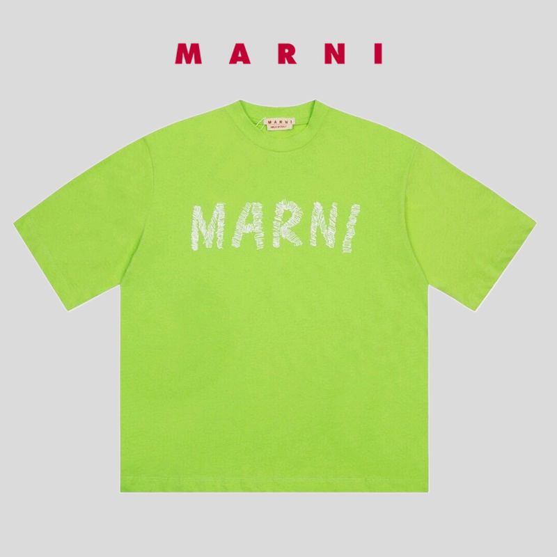 MARNI/Mani Damen Top Summer 2023 Neit Einfarwegt Bedréckt Kuerzärm Ënnerlag Loose T-Shirt_voghion.com