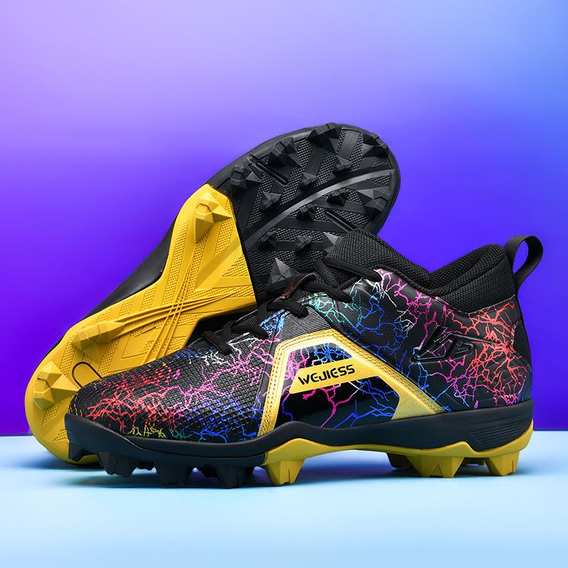 Men's Soccer Rugby Shoes, Baseball Shoes With Full Super Movable Surface + MD Rubber Sole_voghion.com
