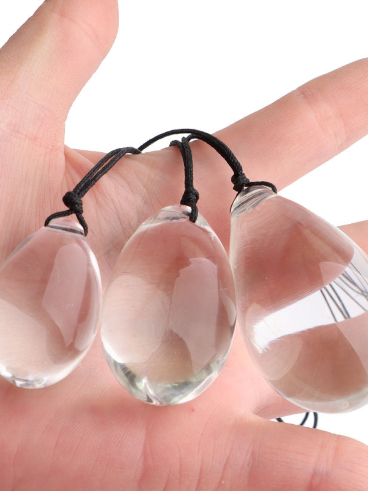 Perline di vetro trasparente Back Court Pull Bead l Ball Butt Plug 21/25/30mm Diametro Sesso anale Tos per donna uomo_voghion.com