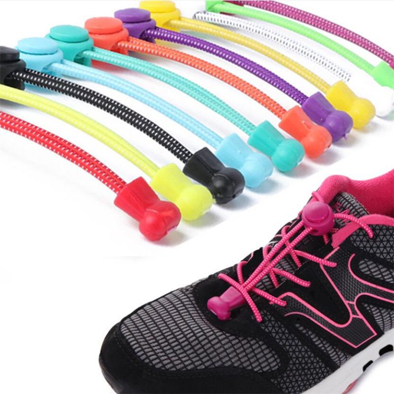 1 paio di lacci per scarpe da ginnastica elastici senza cravatta per scarpe che si allungano blocco lacci pigri lacci rapidi in gomma lacci rotondi_voghion.com