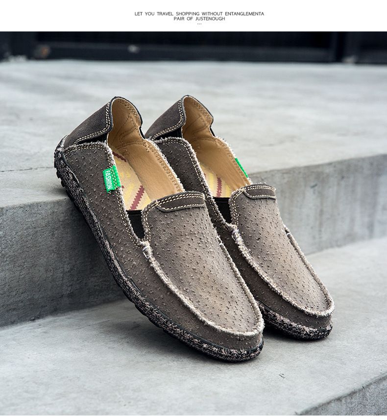 Lässige Slipper für Herren, um aus alten Stoffschuhen bequeme Herrenschuhe mit weicher Sohle zu machen_voghion.com