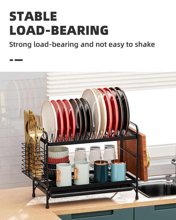 Kitchen Storage Rack Cupboard Storage Rack Draining Cupboard Rack Household Multi-functional Dish Rack Cupboard Cupboard Chopsticks Storage Box_voghion.com