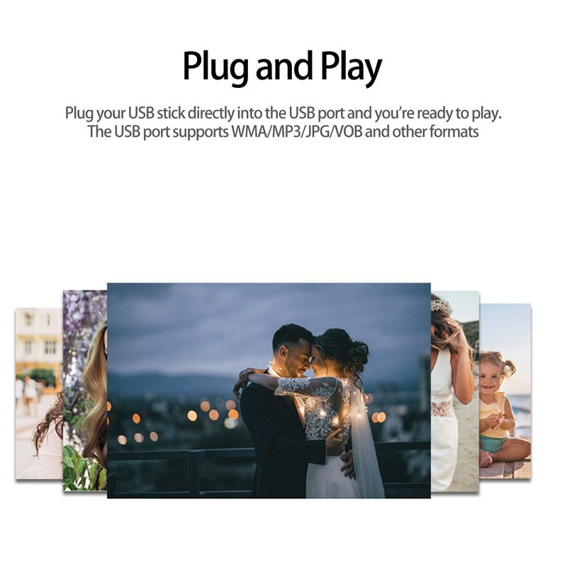 Hitech DVD HD-kompatibel 2.1 Stereo Lydeffekt AV Output Plug Play VCD CD Disc Medieafspiller Videotilbehør_voghion.com