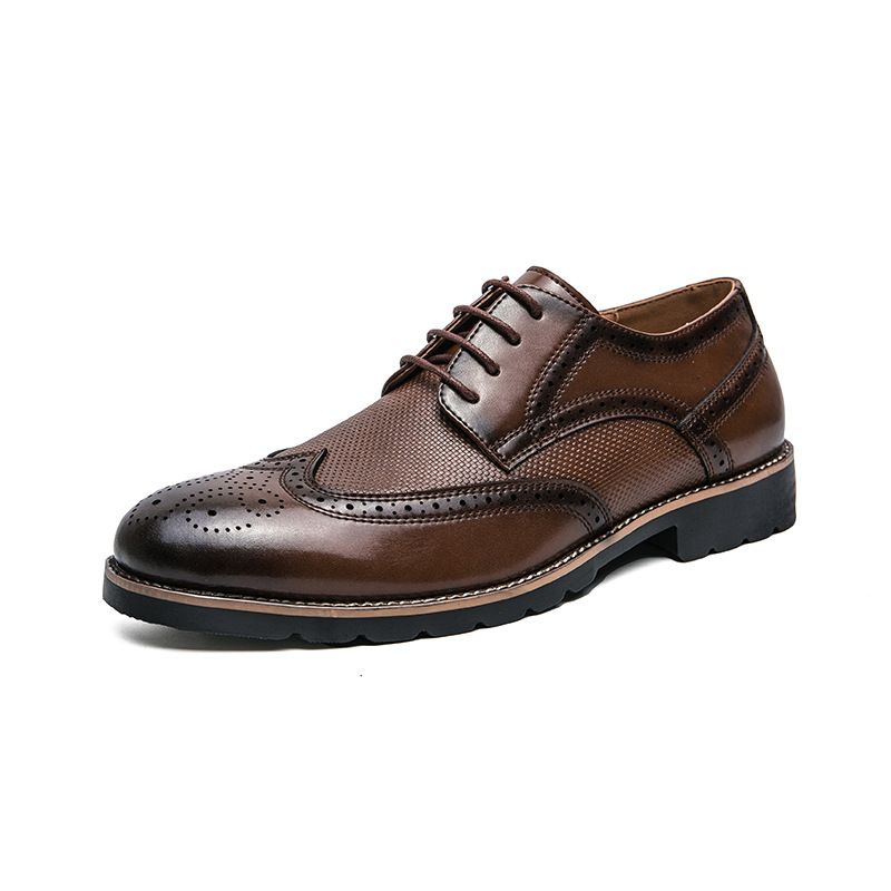 Euro Step New Low-Cut Brogue Carved Uomo, Taglia Grande 46, Scarpe Formali in Pelle per Matrimoni_voghion.com