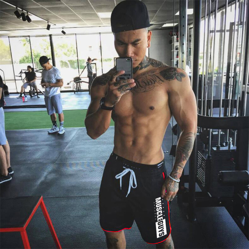 Fitness-Shorts, Herren-Sportshorts, atmungsaktive, schnell trocknende Basketball-Caprihose aus Mesh, Sommer-Lauf-Trainingshose_voghion.com