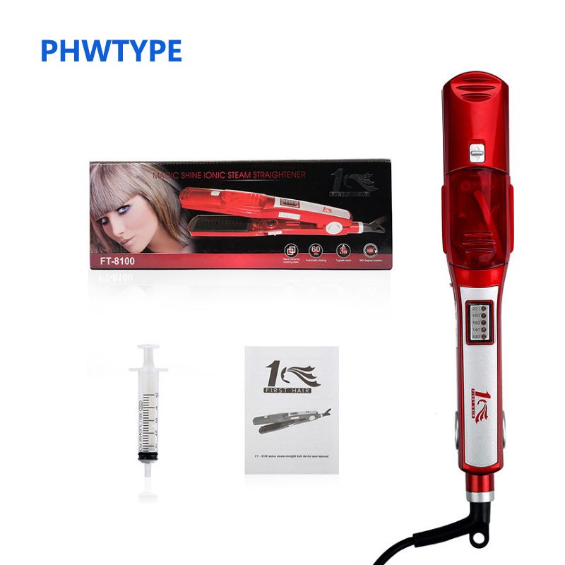 Piastra e arricciacapelli a vapore, Cura e idratazione dei capelli a vapore, Piastra lisciante per capelli lisci, Piastra elettrica per capelli_voghion.com