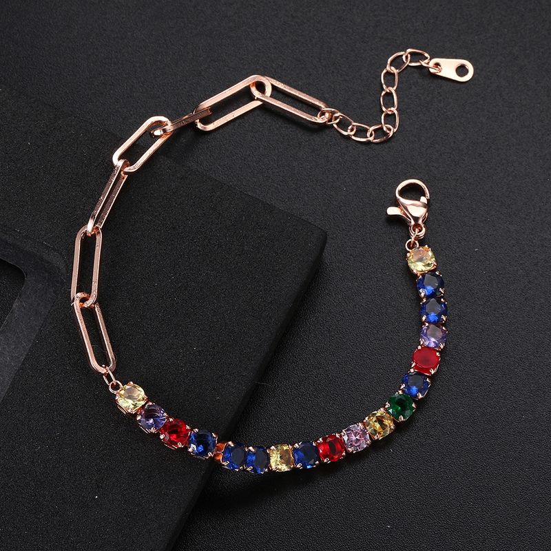 Set di gioielli da donna, moda, fermacarte, cuciture, bracciale da tennis, zircone rotondo femminile, 12 gioielli da mano in pietra di compleanno_voghion.com