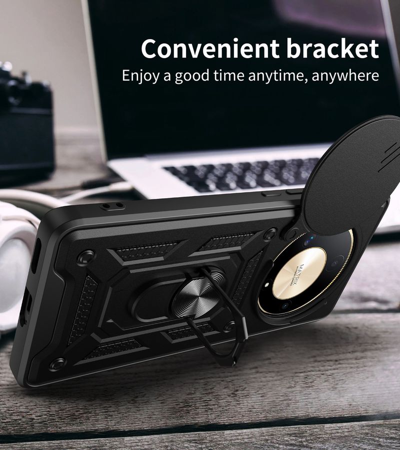 Magnetic Rotating Stand Case For Huawei Pura 70 Ultra & Mate 60 Pro - Shockproof Y9 Push Window Phone Cover With 360° Adjustable Holder_voghion.com