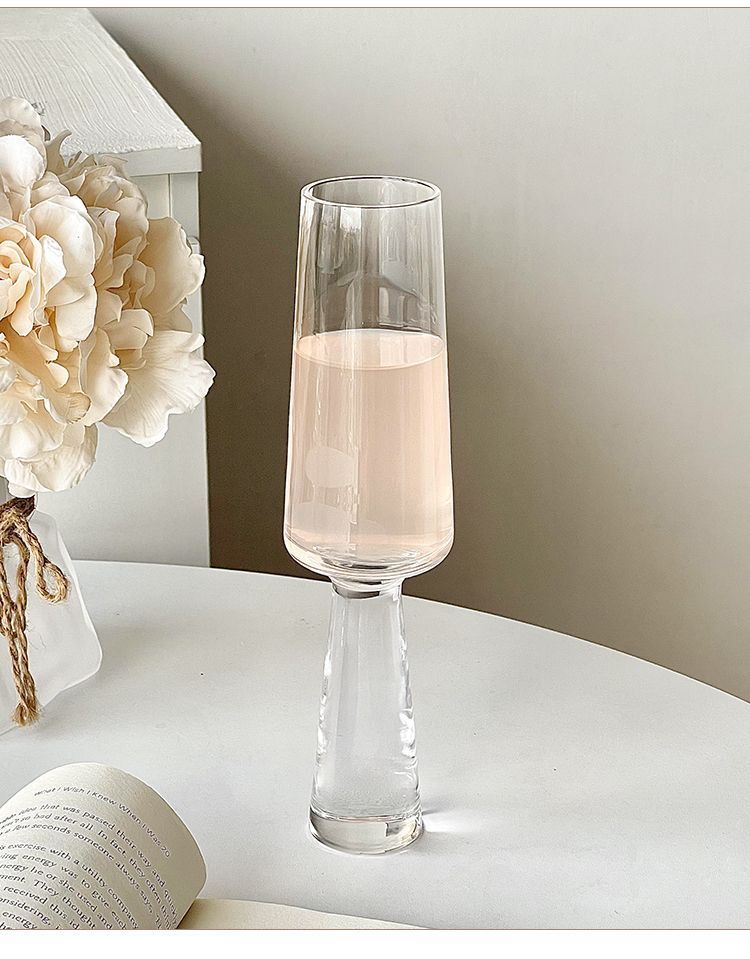 Ins Style Torch Crystal Cocktail Cold Drink Cup Champagne Glass Juice Goblet Niche Design_voghion.com