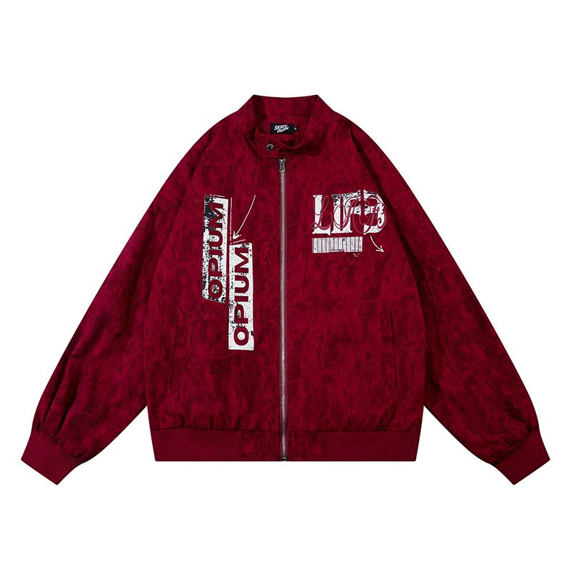 American Style Flame PU Leather Jacket Men's Trendy Loose Design Racing Suit Collection 2_voghion.com