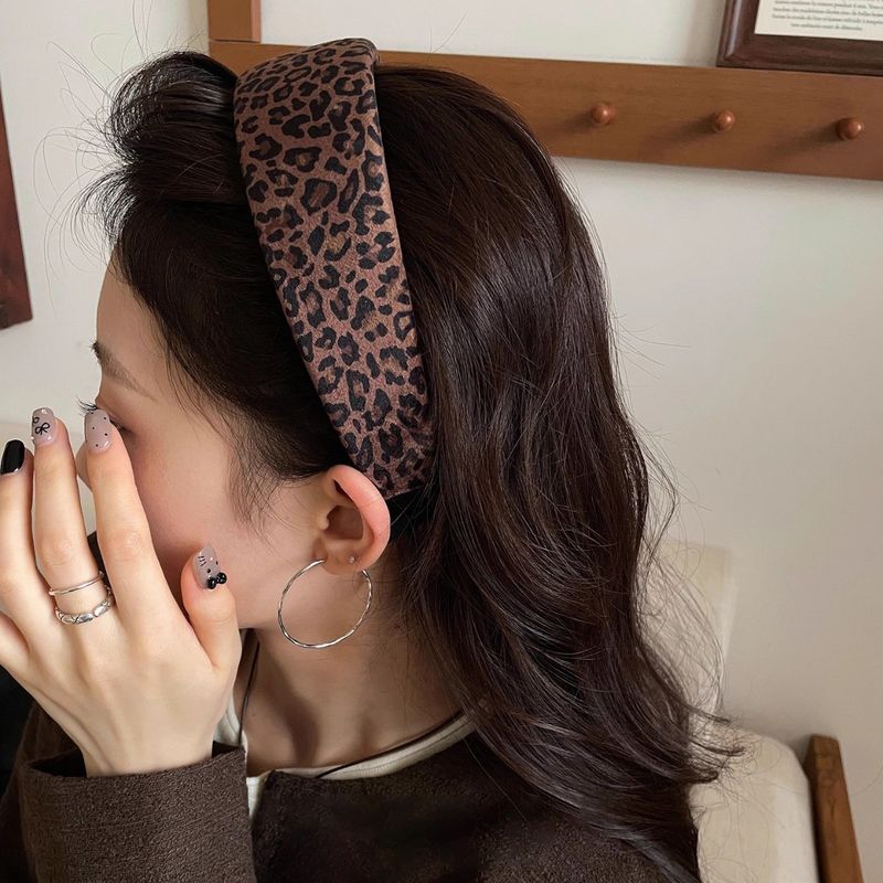 Fascia larga in pelle in stile coreano per donna, fascia alta con clip, da indossare tutti i giorni, accessorio per capelli per gli spostamenti_voghion.com