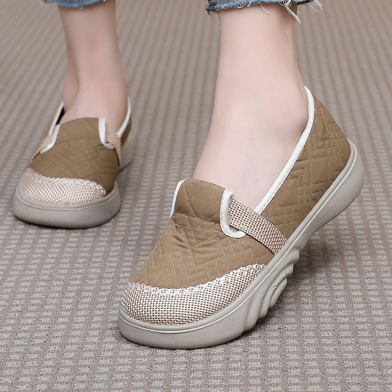 New Breathable Mom With Soft Soles, Comfortable To Step On, Old Beijing Cloth Shoes, Fashionable And Versatile Linen_voghion.com