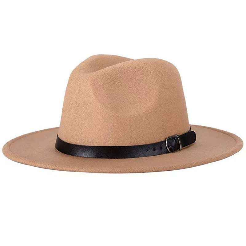 XinWq Fedora-Hut, einfarbig, verstellbar, britischer Stil, Jazz-Kappe, Kostümzubehör, Streetwear_voghion.com