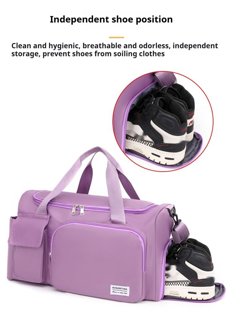 Einschultrige und Crossbody-Yoga-Fitnesstasche, Schwimmtrainingstasche mit großem Fassungsvermögen für Damen, Reisetasche für kurze Strecken_voghion.com