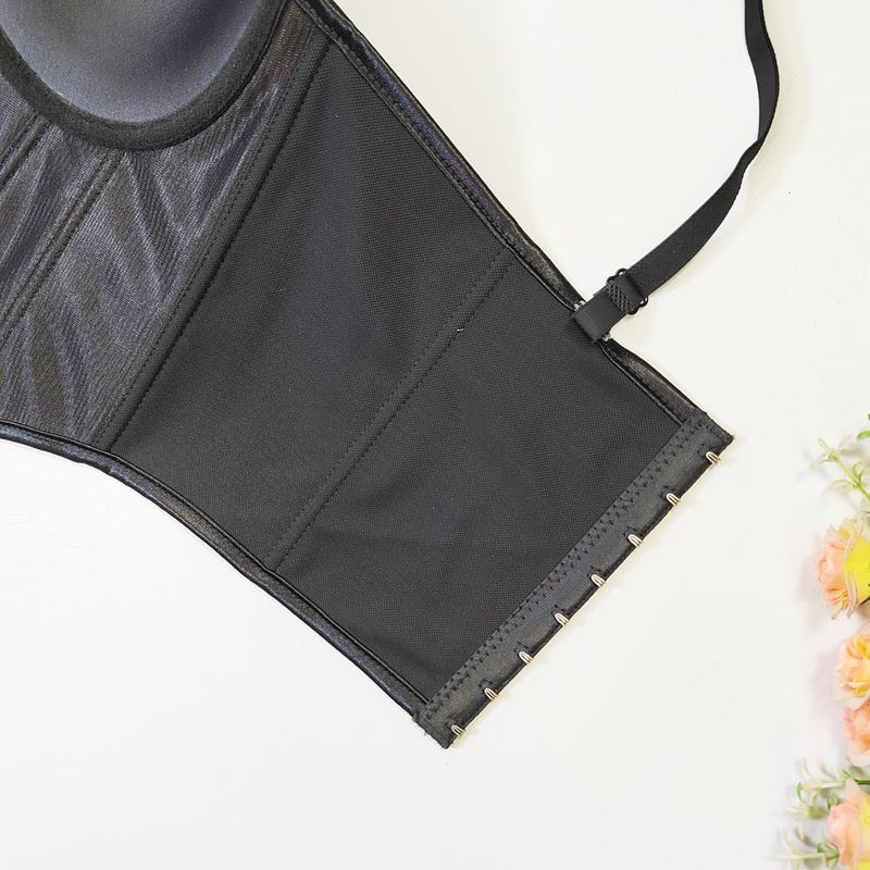 Europäeschen an amerikanesche Street Style onregelméissege Fëschgrat-BH Bannendran Uewerflächenträger weibleche Kierper verengt schéint Réck Tube Top_voghion.com