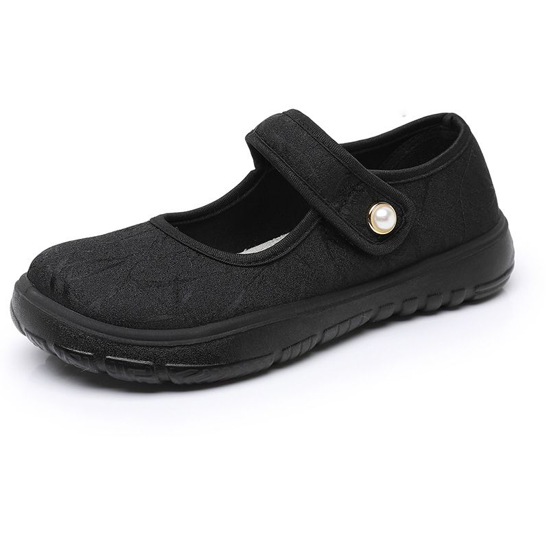 Frühling und Herbst Neue flache niedrige Ferse Schnalle Mode lässig weiche Unterseite runder Kopf atmungsaktive Damenschuhe_voghion.com