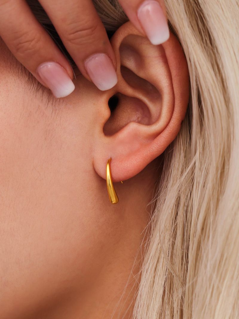 Drop-shaped Ear Hook Earrings, Minimalist Niche Design Earrings._voghion.com