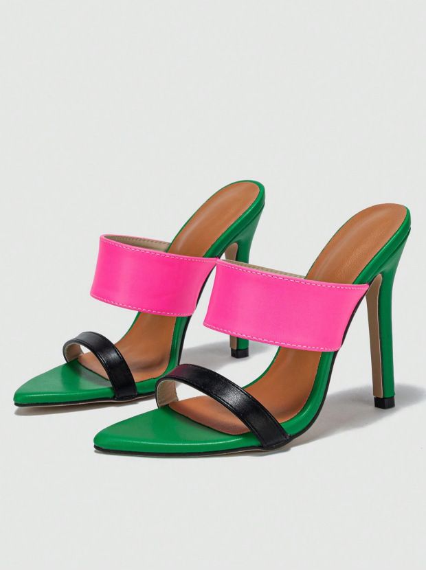 Women's Pointed Open-toe High-heeled Sandals_voghion.com