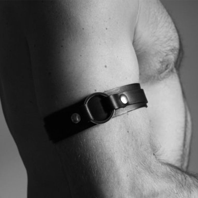 Bracciale da uomo in pelle, bandana, collare, braccialetto, stile moda, Bmsm, padrone schiavo, grasso, abuso, U Bear Party_voghion.com