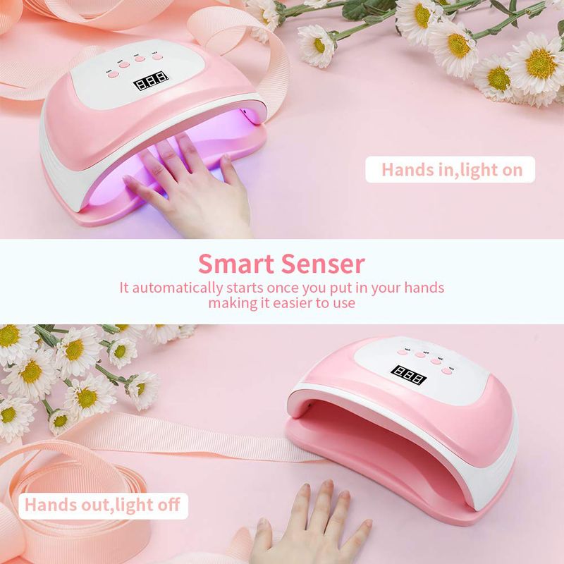 UV-Lampe, LED-Nageltrockner für alle Gelpolituren, Dual Power, Schnelltrocknen mit automatischem Sensor, Maniküre-Salonlampe_voghion.com