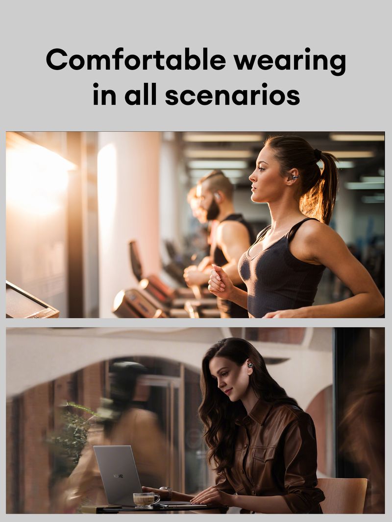 Original PAXA Clipbudssh Ohrhörer OWS Bluetooth 5.4 Kopfhörer, leichte und komfortable offene Ohrhörer mit Mikrofon für Sport_voghion.com