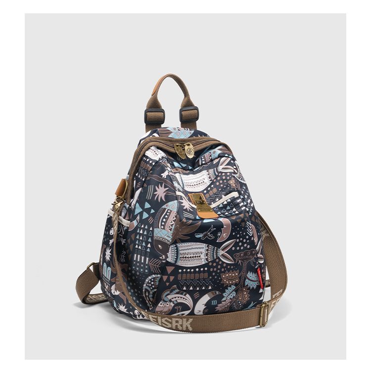China-Chic style optional pattern printed casual travel lightweight backpack women's fashion large capacity handbag_voghion.com
