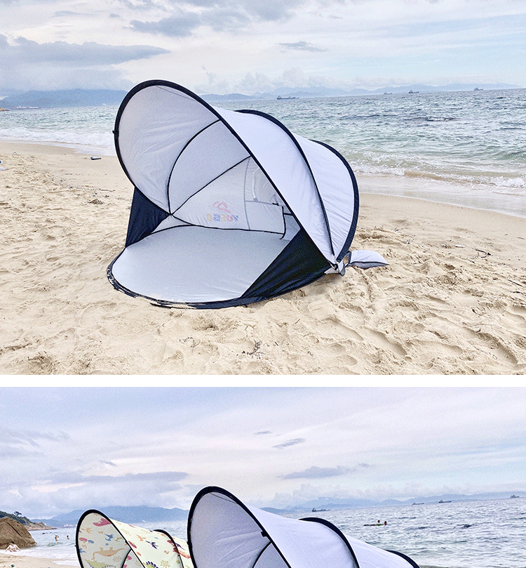 Tente de plage en bord de mer entièrement automatique, pliable et rapide, pare-soleil pour parc, jeux pour enfants, camping en plein air, portable, Gang Yi_voghion.com