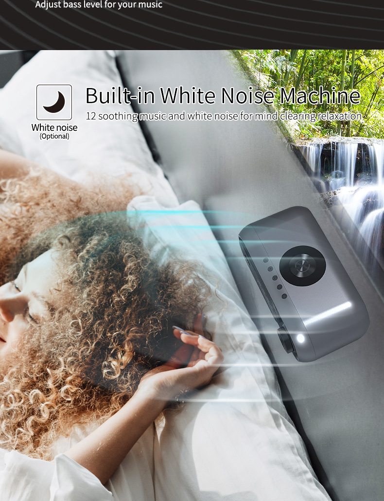 Încărcare fără fir Difuzor FM Bluetooth și ceas ceas cu alarmă Încărcător fără fir 3-în-1 pentru pat_voghion.com