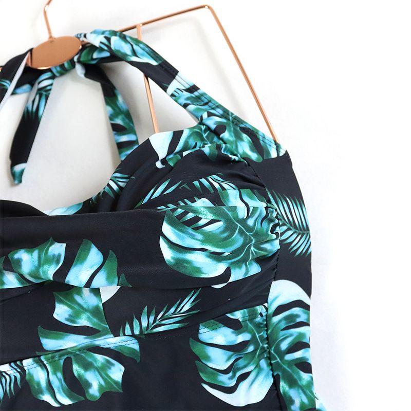 Women's Clothing new swimsuit women's conservative belly covering slim one piece sports boxer large size hot spring swimsuit_voghion.com