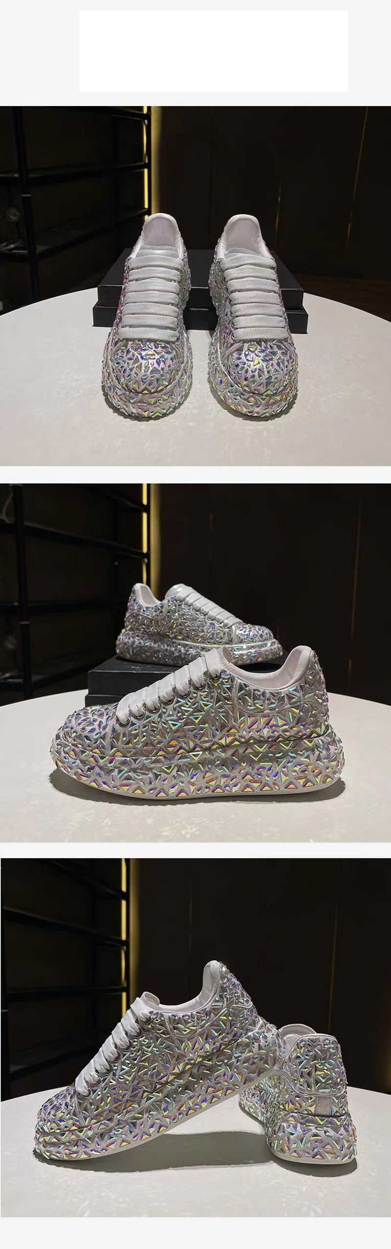 P7 2023 Herbst Frühling Leder Frauen Neue Stil Mode Plattform Ins Plattformen Turnschuhe Flut Glanz Bling Strass Schuhe_voghion.com