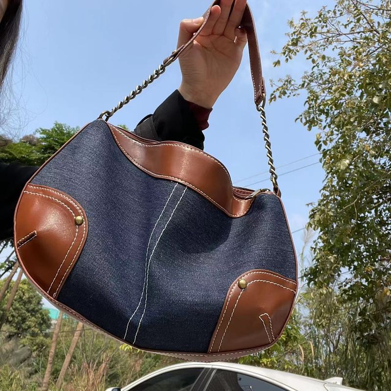 2024, famoso nuovo denim a forma di gnocco sotto le ascelle con uno stile dolce e fresco, borsa a tracolla singola per donna_voghion.com
