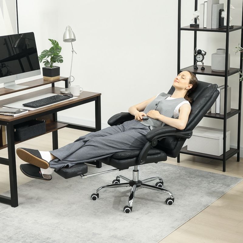 Massagestuhl Mit Fußstütze, Höhenverstellbar, 64x118cm, Nero_voghion.com